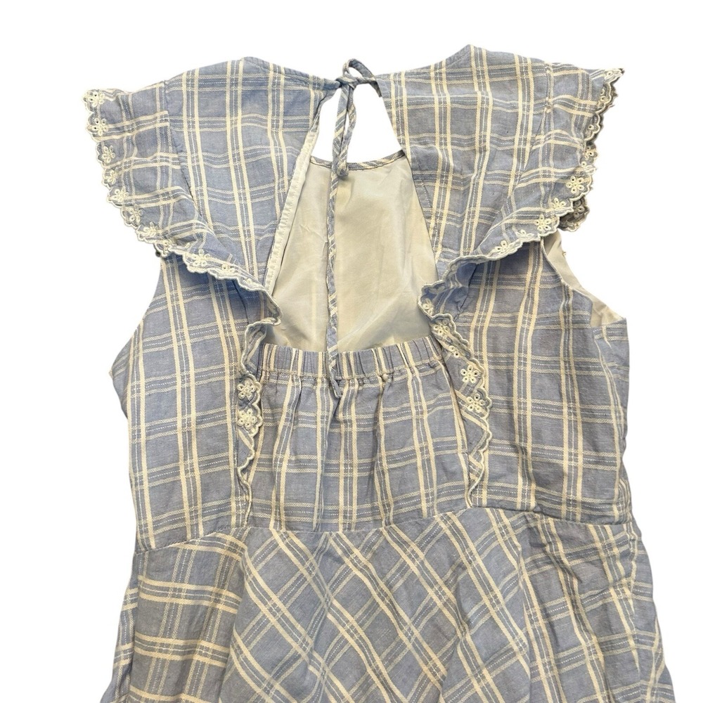 Draper James Girls Dress 14 Blue Plaid Preppy Summer Spring Party Cottagecore‎ - Picture 7 of 9